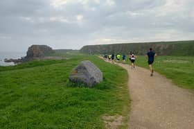 The first mile of South Shields Parkrun sees runners head south along the cliffs.
