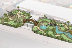 How new 'adventure golf' development on land near Oasis Amusements could look.