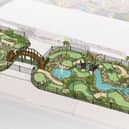 How new 'adventure golf' development on land near Oasis Amusements could look.