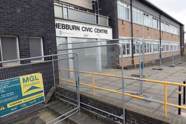 Demolition works start at Hebburn Swimming pool, Hebburn Civic Centre and police station.
