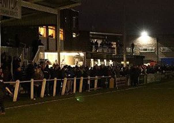 Mariners Park in darkness on Saturday. Picture by Peter Talbot